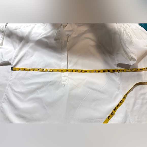 ANN MASHBURN Crisp white balloon sleeve ANAYA Popover Shirt size L - Picture 14 of 15